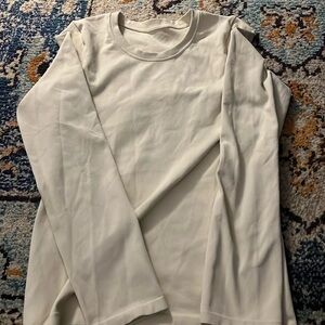 OQQ Cream Ribbed Long Sleeve guc to be safe.90nylon/10spandex. Large.